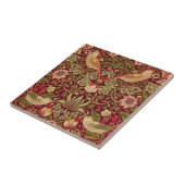 William Morris Strawberry Thief Ceramic Tegel Tegeltje (Zijkant)