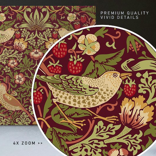 William Morris Strawberry Thief Ceramic Tegel Tegeltje