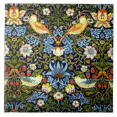 William Morris - Strawberry Thief Ceramic Tile Tegeltje (Voorkant)