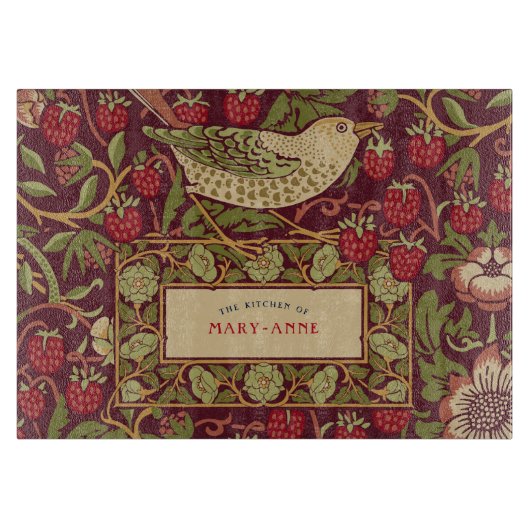 William Morris Strawberry Thief Cutting Board Snijplank (Voorkant)