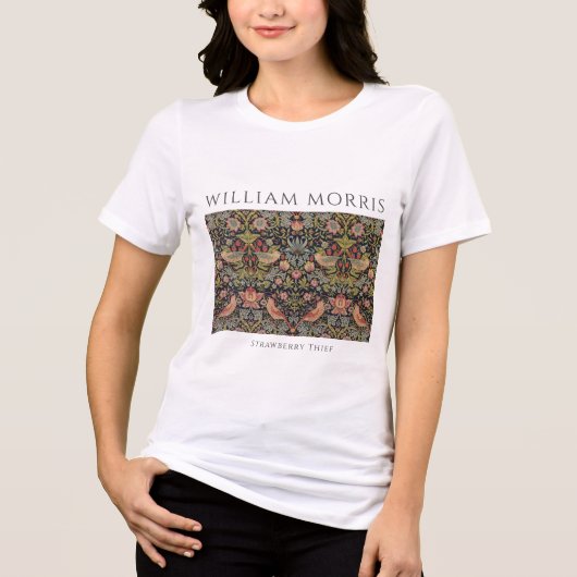 William Morris Strawberry Thief dames T-shirt (Voorkant)
