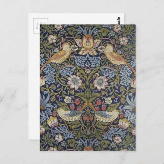 William Morris Strawberry Thief Design 1883 Briefkaart (Voorkant / Achterkant)