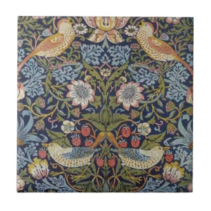 William Morris Strawberry Thief Design 1883 Tegeltje