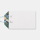 William Morris "Strawberry Thief"-design Cadeaulabel (Achterkant Horizontaal)