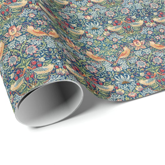  William Morris "Strawberry Thief"-design Cadeaupapier (Rol Hoek)