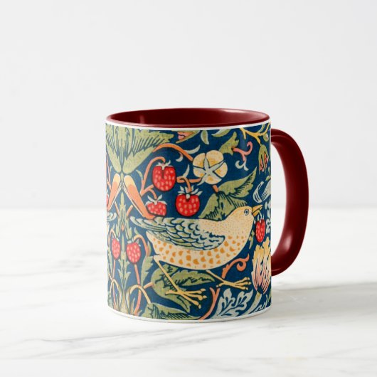 William Morris Strawberry Thief Design Mok (Voorkant rechts)