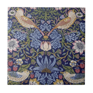 William Morris Strawberry Thief Design Tile Tegeltje