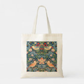 William Morris Strawberry Thief Design Tote Bag (Achterkant)