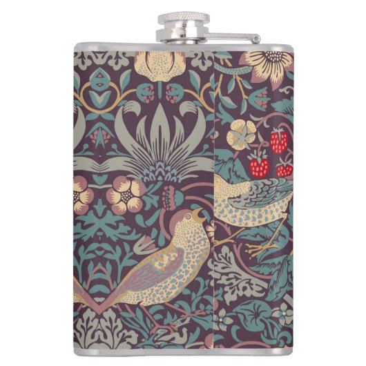 William Morris Strawberry Thief Flask Heupfles (Achterkant)
