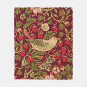 William Morris Strawberry Thief Fleece Blanket (Voorkant)