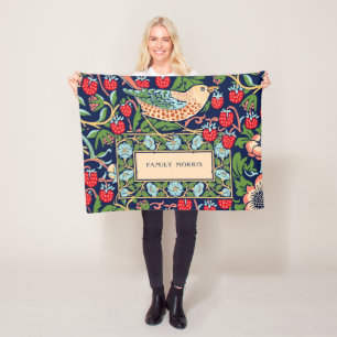 William Morris Strawberry Thief Fleece Blanket