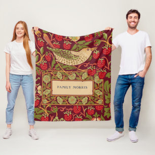 William Morris Strawberry Thief Fleece Blanket