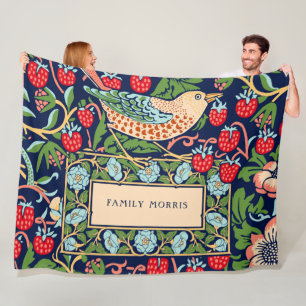 William Morris Strawberry Thief Fleece Blanket