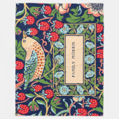 William Morris Strawberry Thief Fleece Blanket (Voorkant)