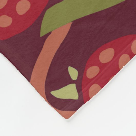 William Morris Strawberry Thief Fleece Blanket (Hoek)