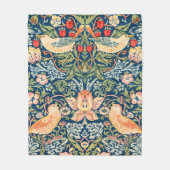 William Morris Strawberry Thief Fleece Blanket (Voorkant)