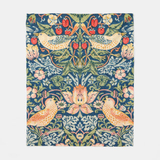 William Morris Strawberry Thief Fleece Blanket