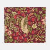 William Morris Strawberry Thief Fleece Blanket Deken (Voorkant (Horizontaal))
