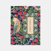 William Morris Strawberry Thief Fleece Blanket Deken (Voorkant)