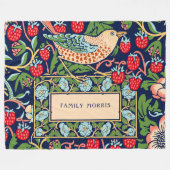 William Morris Strawberry Thief Fleece Blanket Deken (Voorkant (Horizontaal))
