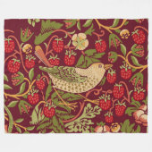 William Morris Strawberry Thief Fleece Blanket Deken (Voorkant (Horizontaal))