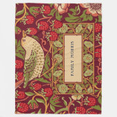 William Morris Strawberry Thief Fleece Blanket Deken (Voorkant)