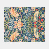 William Morris Strawberry Thief Fleece Blanket Deken (Voorkant (Horizontaal))