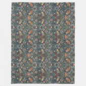 William Morris Strawberry Thief Fleece Deken (Voorkant)