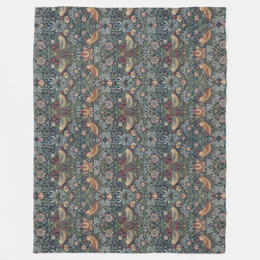 William Morris Strawberry Thief Fleece Deken (Voorkant)