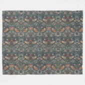 William Morris Strawberry Thief Fleece Deken (Voorkant (Horizontaal))