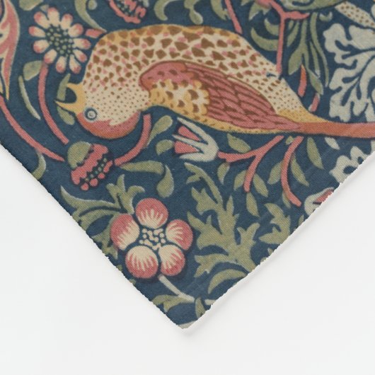  William Morris Strawberry Thief Fleece Deken (Hoek)