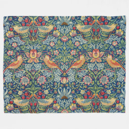 William Morris - Strawberry Thief Fleece Deken