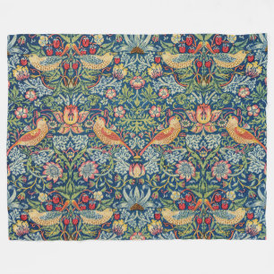 William Morris - Strawberry Thief Fleece Deken