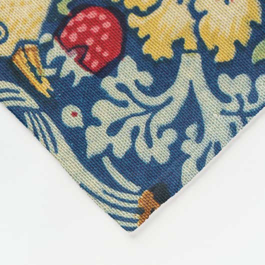 William Morris - Strawberry Thief Fleece Deken (Hoek)