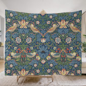 William Morris Strawberry Thief Fleece Deken