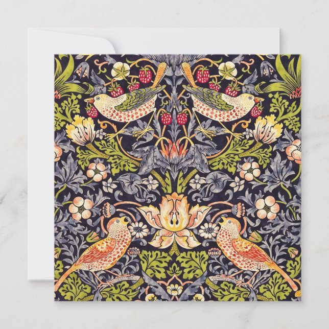 William Morris Strawberry Thief Floral Art Nouveau (Voorkant)