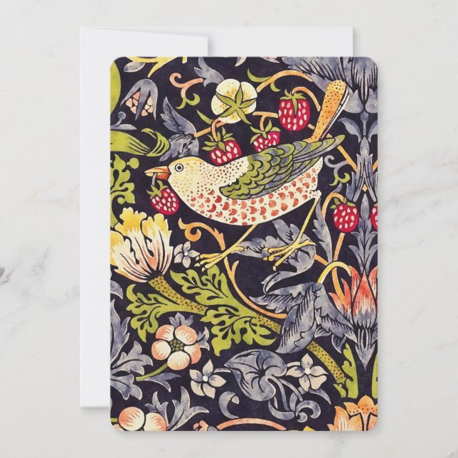 William Morris Strawberry Thief Floral Art Nouveau (Voorkant)