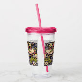 William Morris Strawberry Thief Floral Art Nouveau Acryl Drinkbeker (Links)