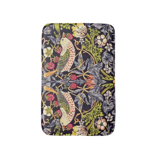 William Morris Strawberry Thief Floral Art Nouveau Badmat (Voorkant Verticaal)