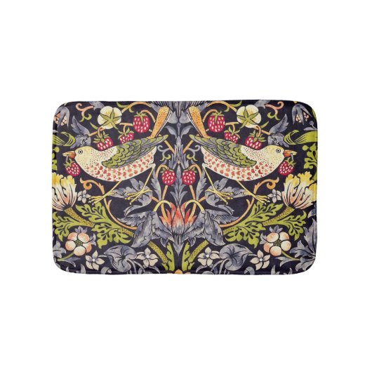 William Morris Strawberry Thief Floral Art Nouveau Badmat (Voorkant)