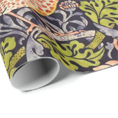 William Morris Strawberry Thief Floral Art Nouveau Cadeaupapier (Rol Hoek)