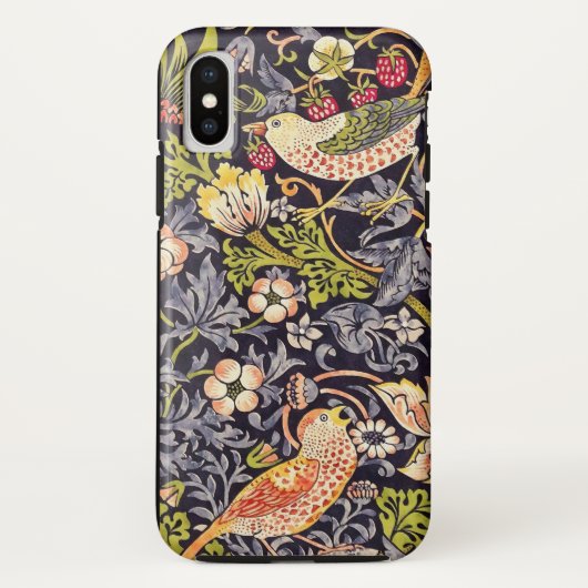 William Morris Strawberry Thief Floral Art Nouveau Case-Mate iPhone Case (Achterkant)