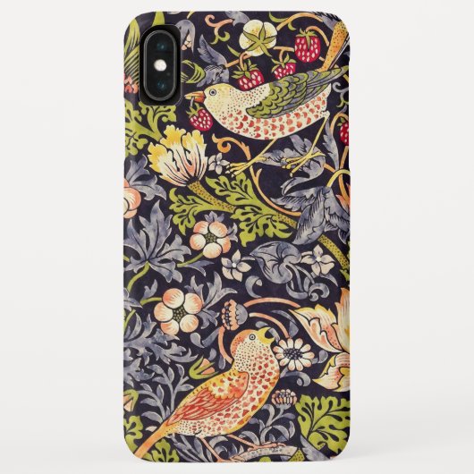 William Morris Strawberry Thief Floral Art Nouveau Case-Mate iPhone Case (Achterkant)