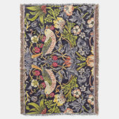 William Morris Strawberry Thief Floral Art Nouveau Deken (Voorkant Verticaal)