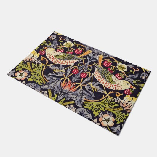 William Morris Strawberry Thief Floral Art Nouveau Deurmat (Schuin)