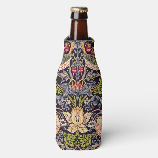 William Morris Strawberry Thief Floral Art Nouveau Flesjeskoeler (Fles Voorkant)