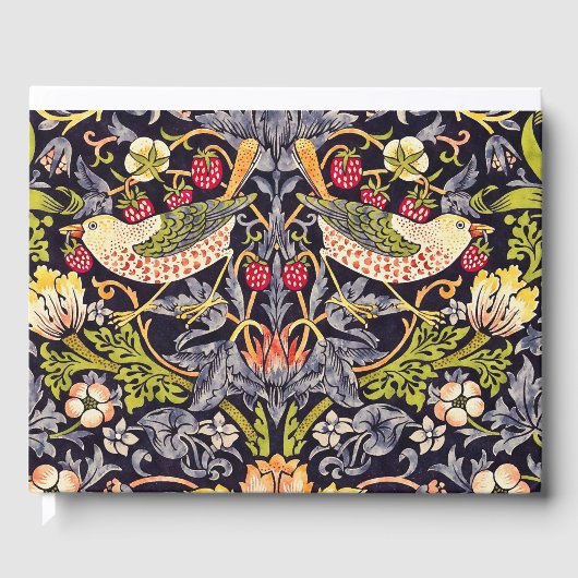 William Morris Strawberry Thief Floral Art Nouveau Gastenboek (Voorkant)