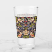 William Morris Strawberry Thief Floral Art Nouveau Glas (Achterkant)