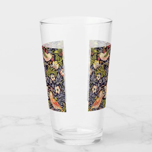 William Morris Strawberry Thief Floral Art Nouveau Glas (Links)