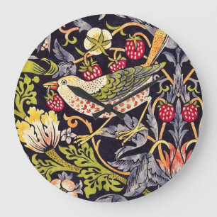 William Morris Strawberry Thief Floral Art Nouveau Grote Klok